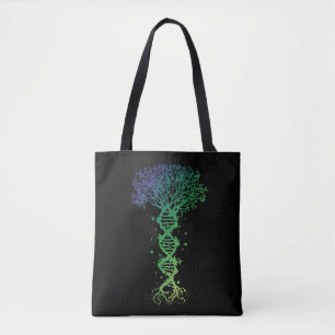 DNA-boom van Life Genetics Colorful Biology Scienc Tote Bag