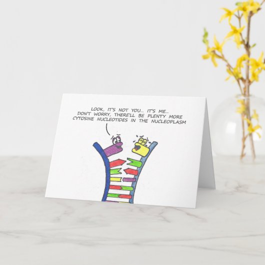 DNA-break-up - Wenskaarten Kaart (Gele Bloem)