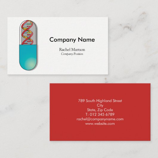 DNA-capsule Visitekaartje (Voorkant / Achterkant)