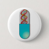 DNA-capsule wetenschap Ronde Button 5,7 Cm (Voorkant)