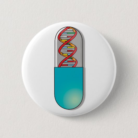 DNA-capsule wetenschap Ronde Button 5,7 Cm (Voorkant)