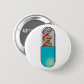 DNA-capsule wetenschap Ronde Button 5,7 Cm (Voorkant /achterkant)
