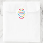 DNA Chain Ronde Sticker (Tas)