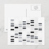 DNA-code Art Black op wit Briefkaart (Voorkant / Achterkant)
