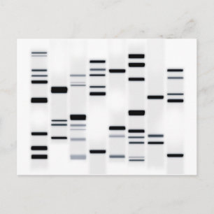 DNA-code Art Black op wit Briefkaart