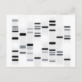 DNA-code Art Black op wit Briefkaart (Voorkant)