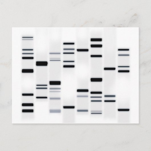 DNA-code Art Black op wit Briefkaart (Voorkant)