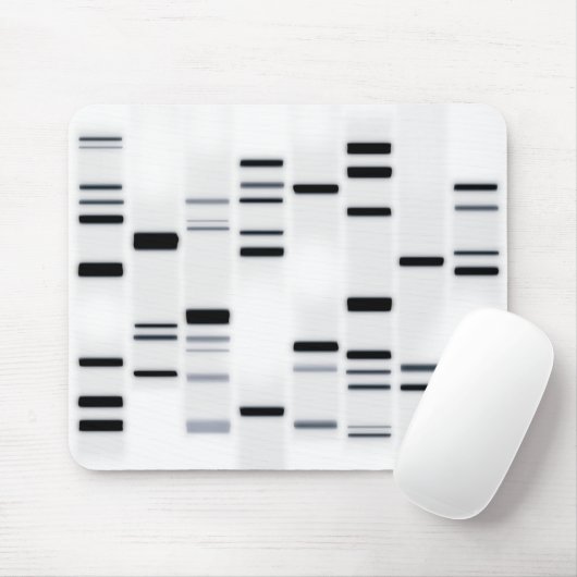 DNA-code Art Black op wit Muismat (Met muis)