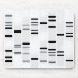 DNA-code Art Black op wit Muismat