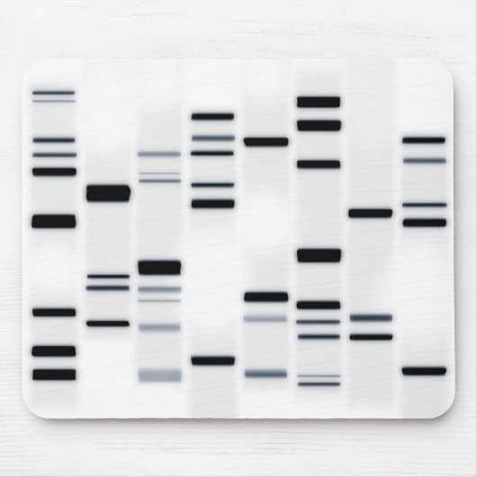 DNA-code Art Black op wit Muismat (Voorkant)