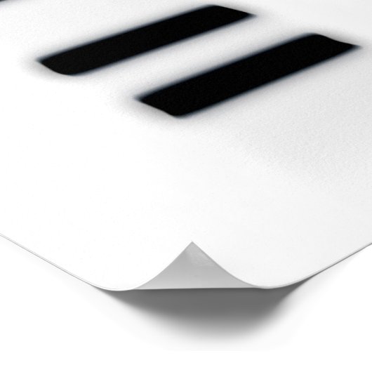 DNA-code Art Black op wit Poster (Hoek)