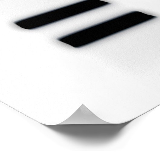 DNA-code Art Black op wit Poster (Hoek)