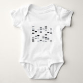 DNA-code Art Black op wit Romper (Voorkant)
