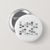 DNA-code Art Black op wit Ronde Button 5,7 Cm (Voorkant /achterkant)