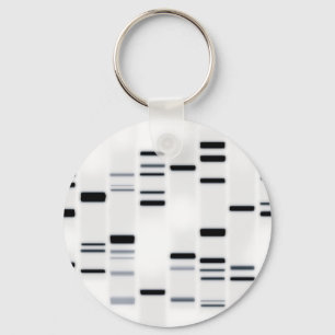 DNA-code Art Black op wit Sleutelhanger
