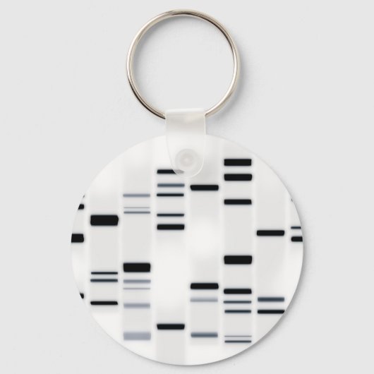 DNA-code Art Black op wit Sleutelhanger (Voorkant)