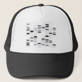DNA-code Art Black op wit Trucker Pet (Voorkant)