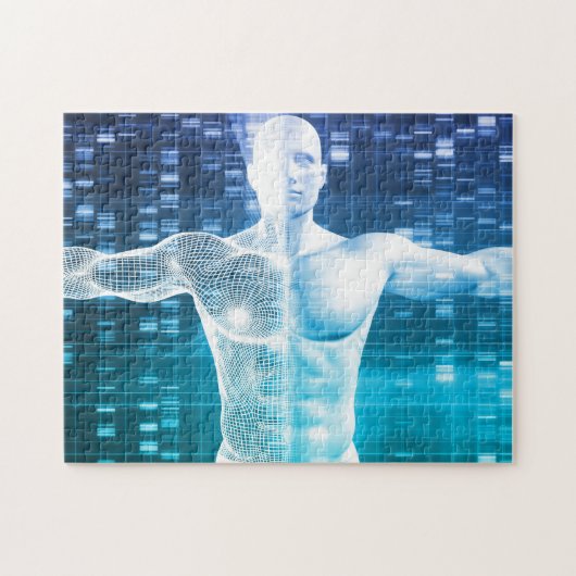 DNA-codering en genetische code als wetenschap Legpuzzel (Horizontaal)