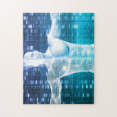 DNA-codering en genetische code als wetenschap Legpuzzel (Verticaal)