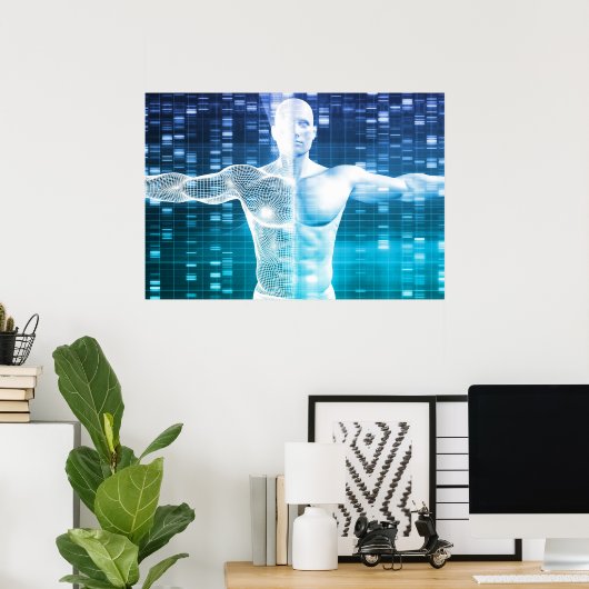 DNA-codering en genetische code als wetenschap Poster (Thuiskantoor)