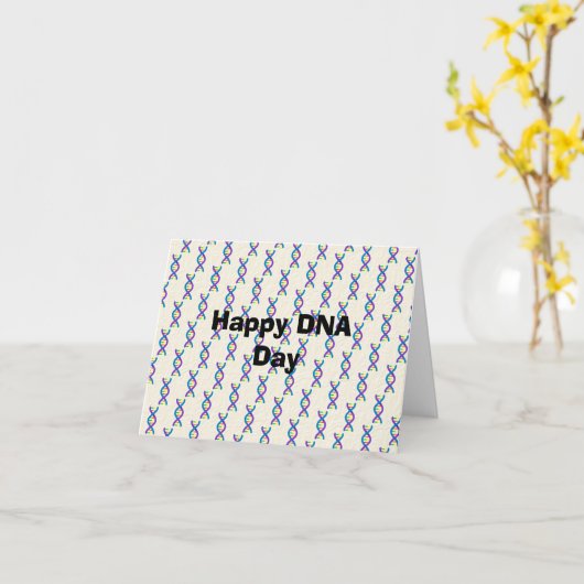 DNA-dag Lab Researcher Card Kaart (Gele Bloem)