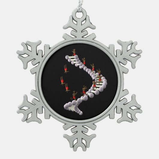 DNA: Darwins evolutie Tin Sneeuwvlok Ornament (Voorkant)