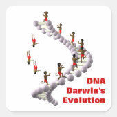DNA Darwins evolutie Vierkante Sticker (Voorkant)