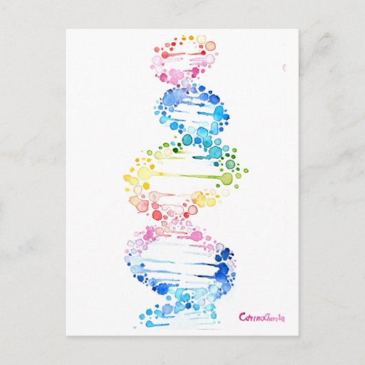 DNA, de spiraal van het leven Briefkaart (Voorkant)