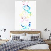 DNA, de spiraal van het leven Canvas Afdruk (Insitu (Slaapkamer))