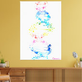 DNA, de spiraal van het leven Canvas Afdruk (Insitu (Woonkamer))