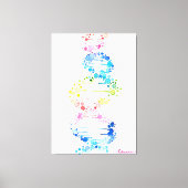DNA, de spiraal van het leven Canvas Afdruk (Voorkant)