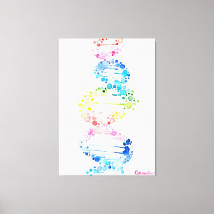 DNA, de spiraal van het leven Canvas Afdruk