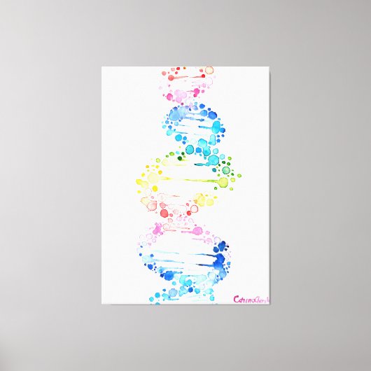 DNA, de spiraal van het leven Canvas Afdruk (Voorkant)
