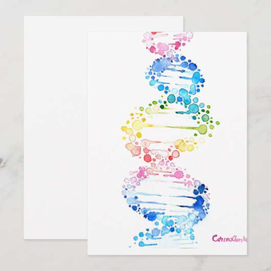 DNA, de spiraal van het leven  Kaart (Voorkant / Achterkant)