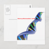 DNA - desoxyribonucleïnezuur Briefkaart (Voorkant / Achterkant)