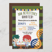 DNA Detectives Science Lab Birthday Party Kaart (Voorkant / Achterkant)
