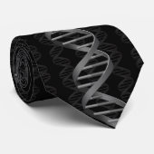 DNA Double Helix Black Stropdas (Opgerold)