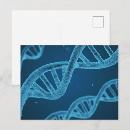 DNA Double Helix Briefkaart (Voorkant / Achterkant)