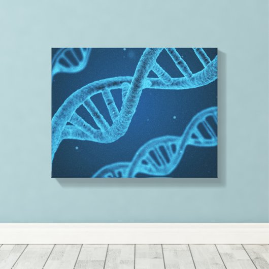 DNA Double Helix Canvas Afdruk (Insitu (Houten vloer))