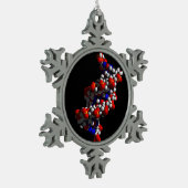 DNA Double Helix-model Tin Sneeuwvlok Ornament (Links)