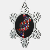 DNA Double Helix-model Tin Sneeuwvlok Ornament (Rechts)