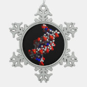 DNA Double Helix-model Tin Sneeuwvlok Ornament (Voorkant)