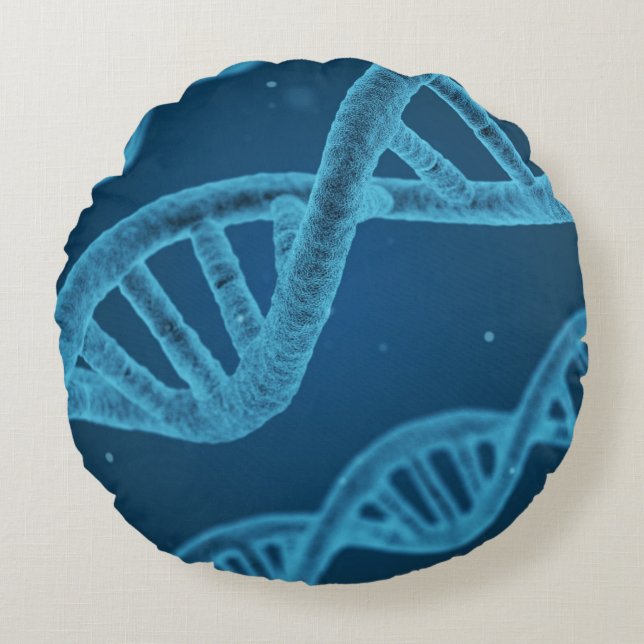DNA Double Helix Rond Kussen (Voorkant)