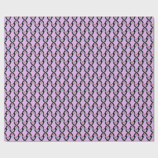 DNA Double Helix Science Design Wrapping Paper Cadeaupapier (Vlak)