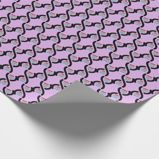 DNA Double Helix Science Design Wrapping Paper Cadeaupapier (Hoek)