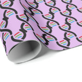 DNA Double Helix Science Design Wrapping Paper Cadeaupapier (Rol Hoek)