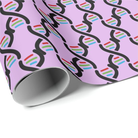 DNA Double Helix Science Design Wrapping Paper Cadeaupapier (Rol Hoek)