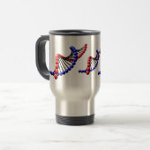 DNA - Dubbele helix geschikt voor reiswieg Reisbeker (Voorkant links)