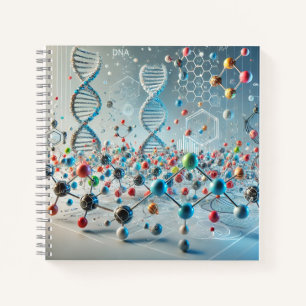 DNA- en moleculaire chemie-boekomslag  Notitieboek