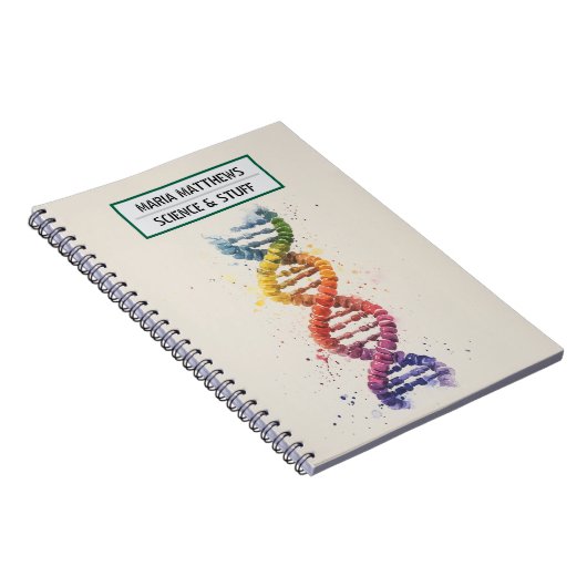 DNA en Science Spiral Photo Notitieboek (Rechterzijde)